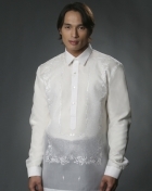 Men's Barong White Jusi fabric 100447 White Men's Barong White Jusi fabric 100447 White